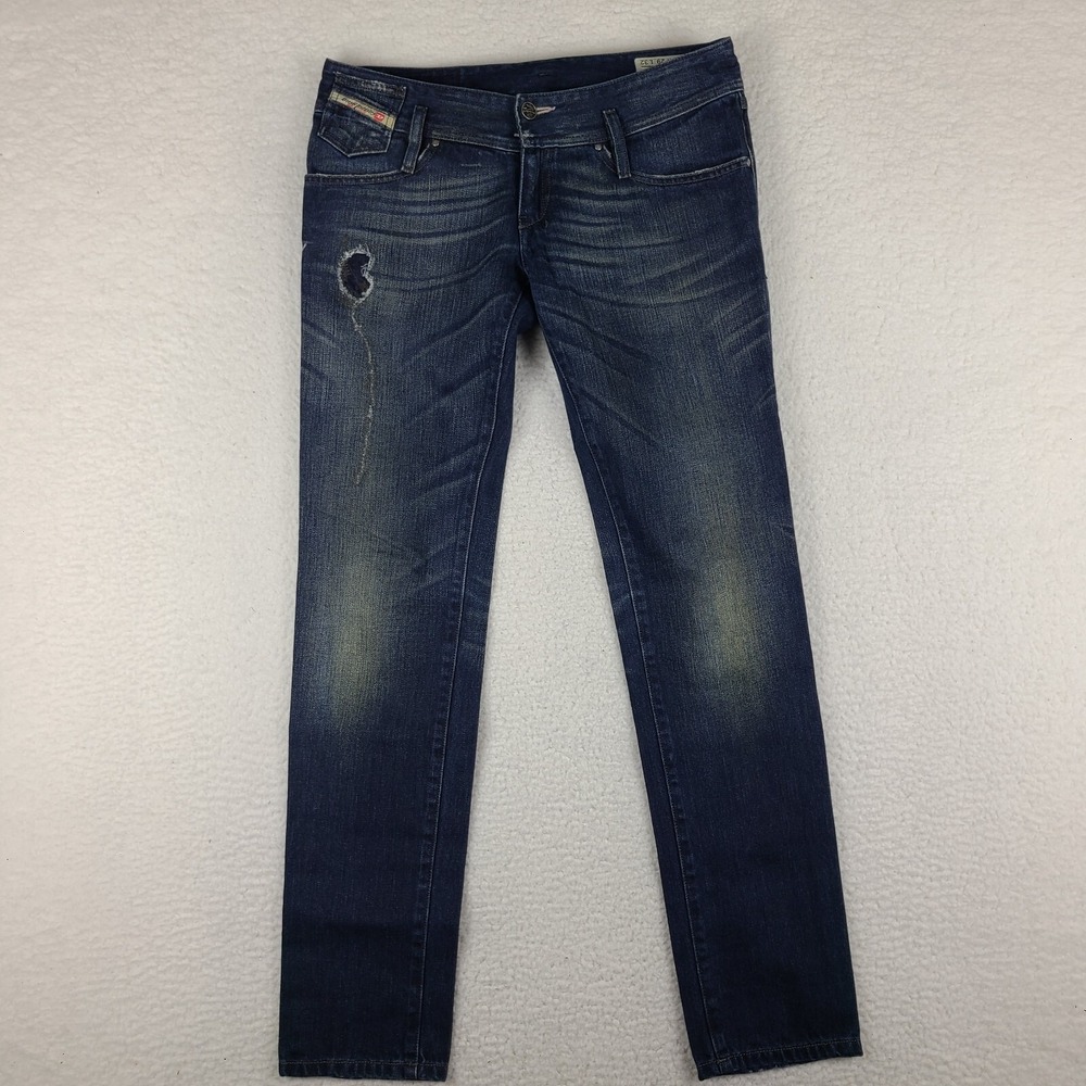 Diesel Jeans Womens 29x32 Blue‎ Matic Skinny Distress Dark Wash 008UJ Denim